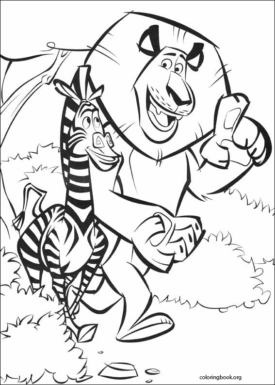 madagascar 2 coloring pages