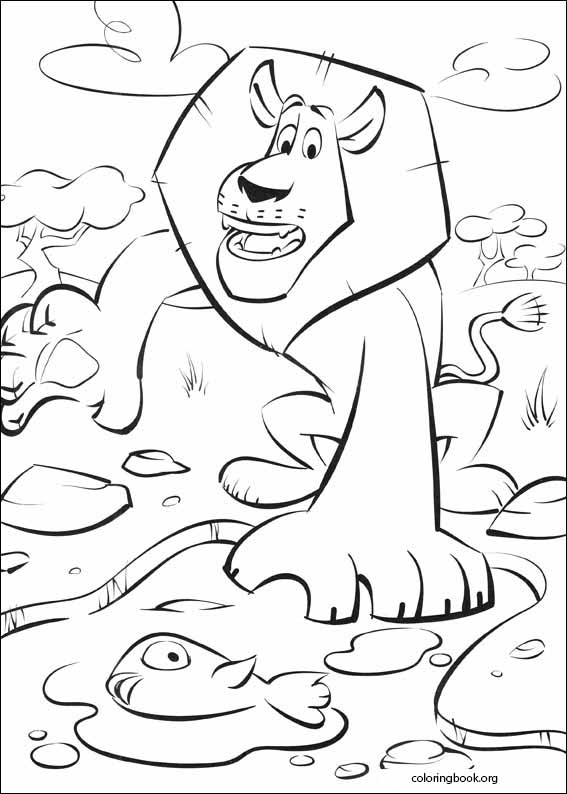madagascar marty coloring pages