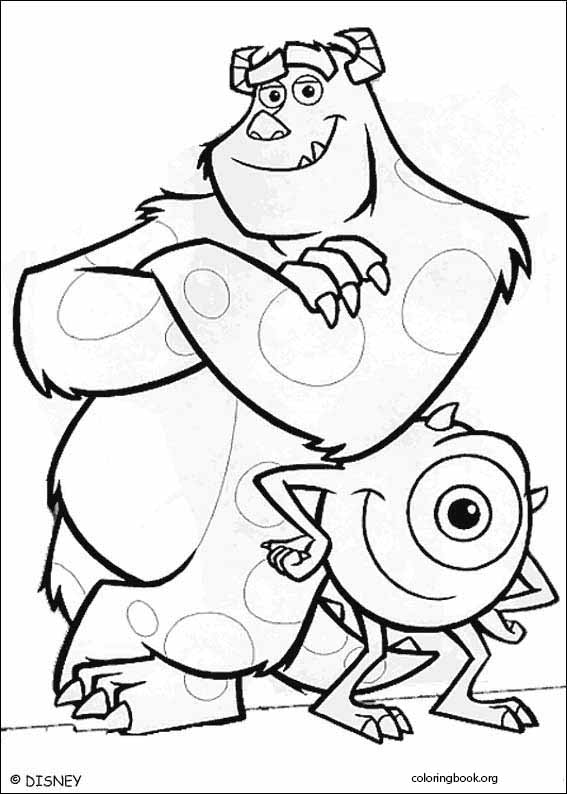 monsters inc coloring book pages