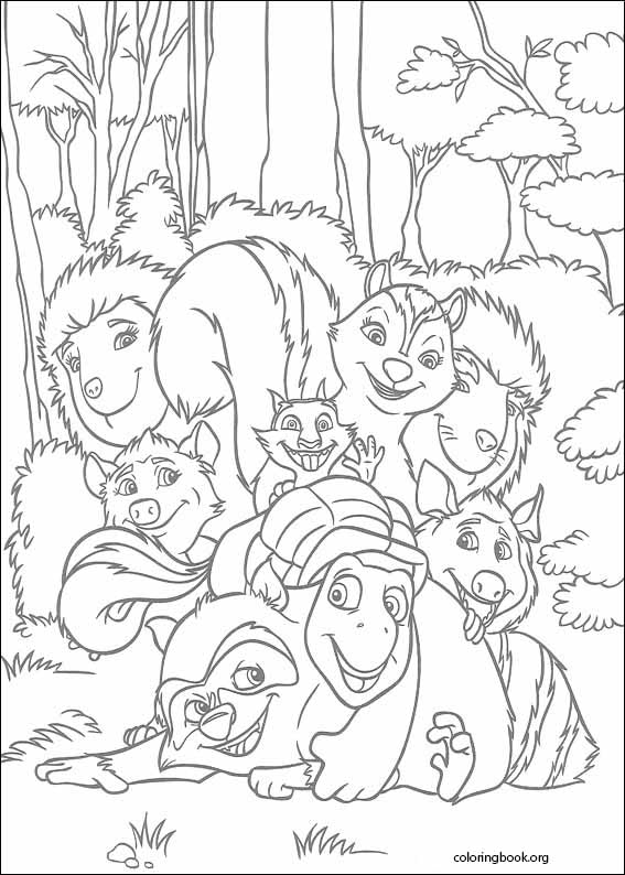 over the hedge coloring pages rj