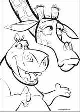 Madagascar 2 Coloring Book Escape 2 Africa Gloria and Moto Moto coloring  pages 