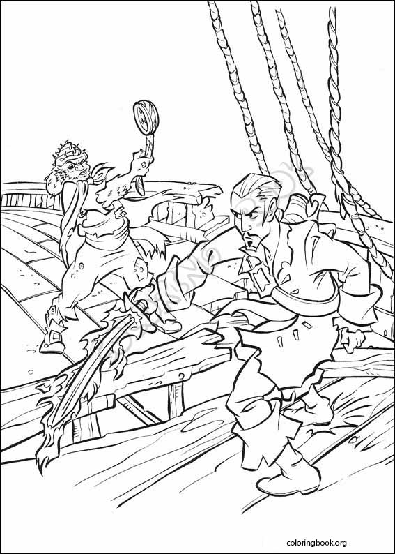 Pirates Of The Caribbean Coloring Book Pages